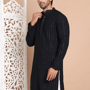 Maharaja Cream Designer Kurta Set